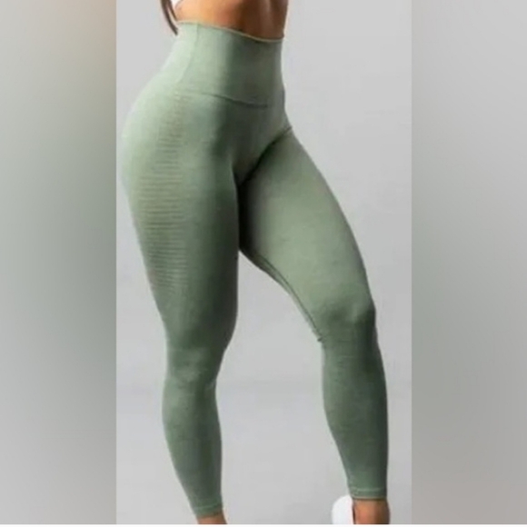 Alphalete Pants - Alphalete Sage Hola Green High-Waisted Leggings